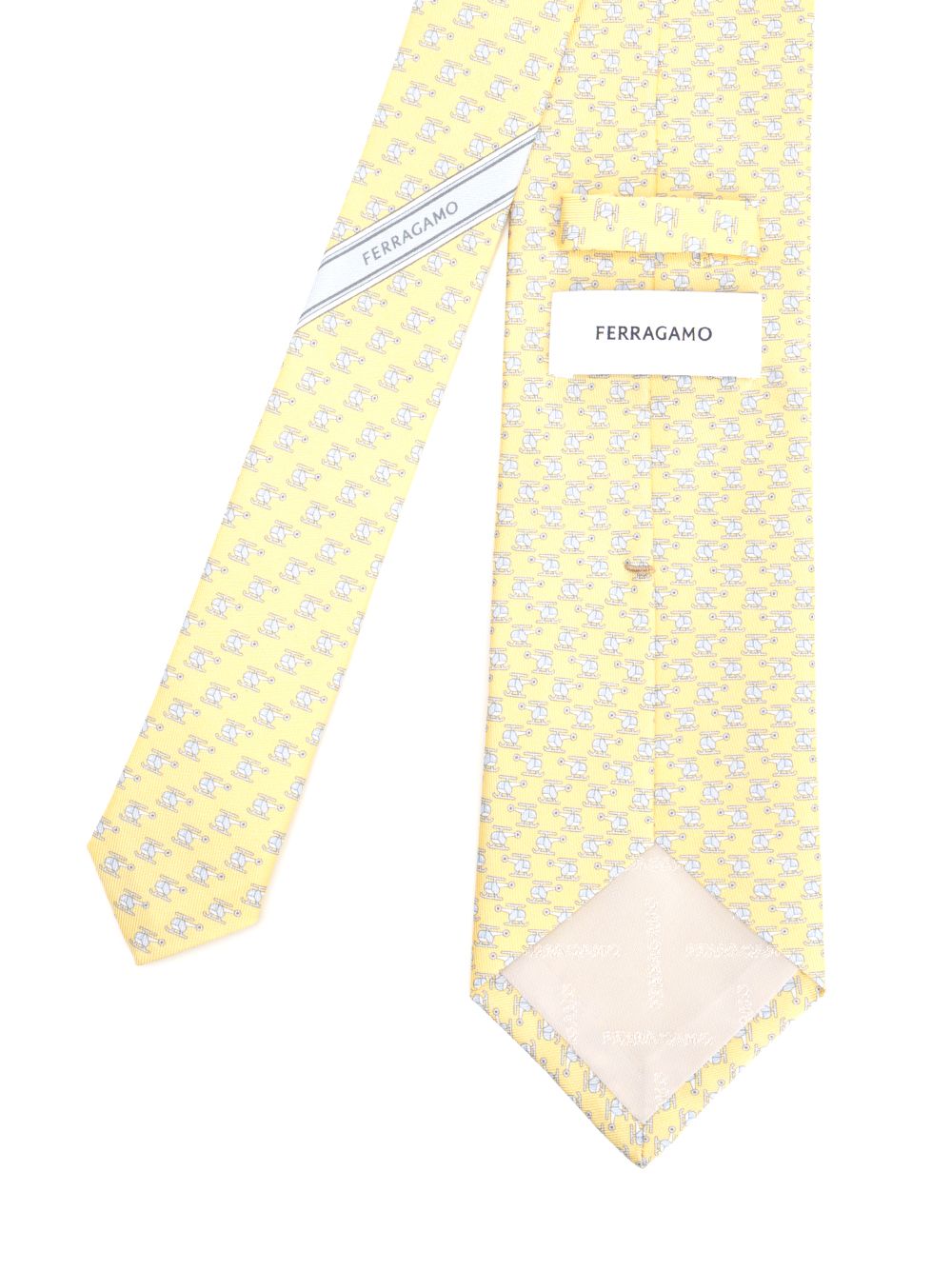 Ferragamo Silk Tie Scarves And Foulards - Yellow | b731acb794c9b96930522ed28b2a997de6b3b398