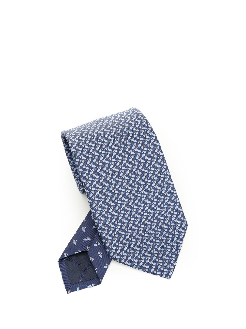 Ferragamo Silk Tie Ties And Bow Ties - Blue | 609dbe5f859610c6a461bf8c95fac597a5b58b63