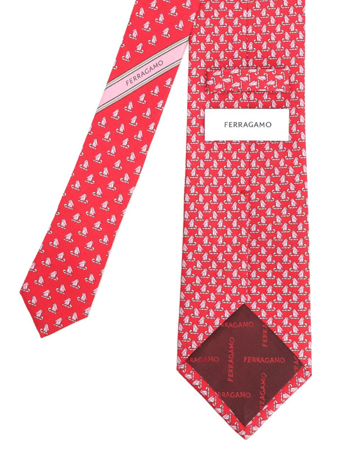 Ferragamo Silk Tie Ties And Bow Ties - Red | 3566634db1535ce7ca9c00400e51413e39806650