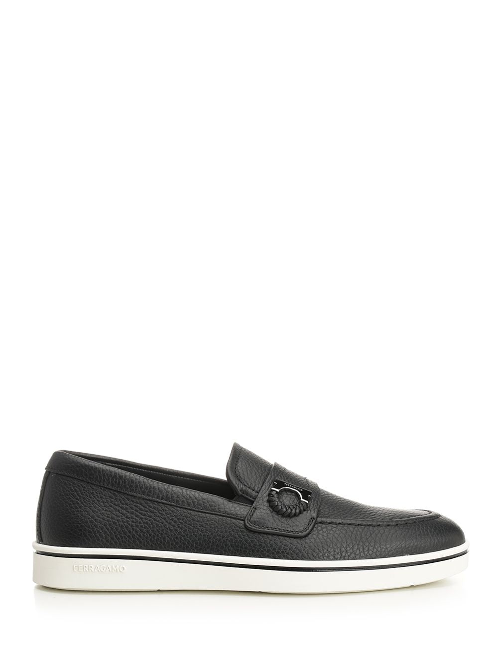 Ferragamo Leather Boat Loafer Scarpe basse - Black | a733ca5ac864d639b78927646bc261c810ac2691