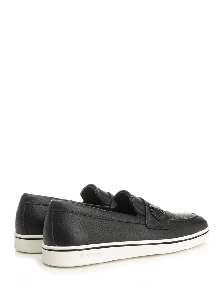 Ferragamo Leather Boat Loafer Scarpe basse - Black | dfd6643e7413b21dfd87bbc1e6bd126a67232825