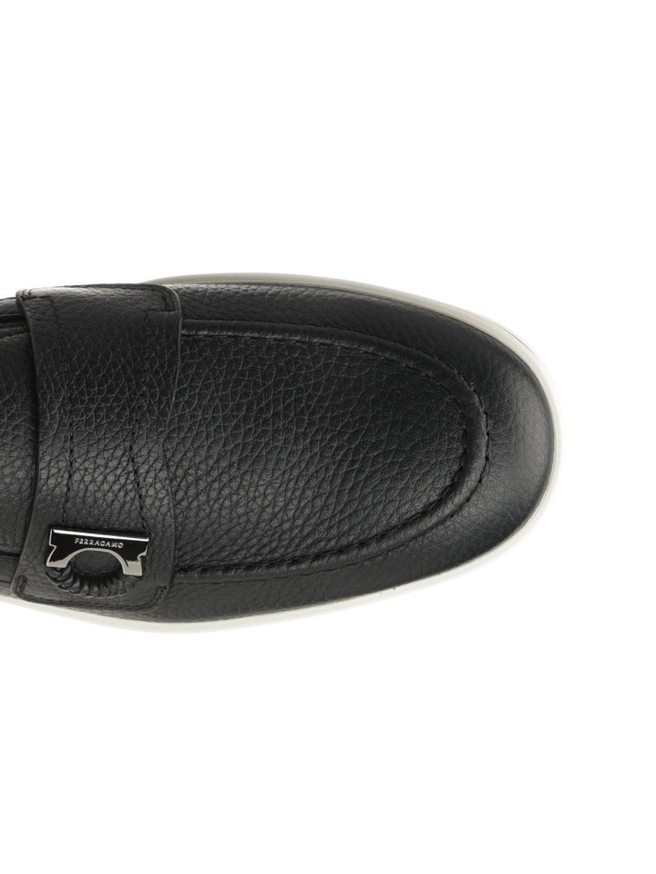 Ferragamo Leather Boat Loafer Scarpe basse - Black | ed703bc6e6c2bcc2f773c37fdb02d821beb2f5db