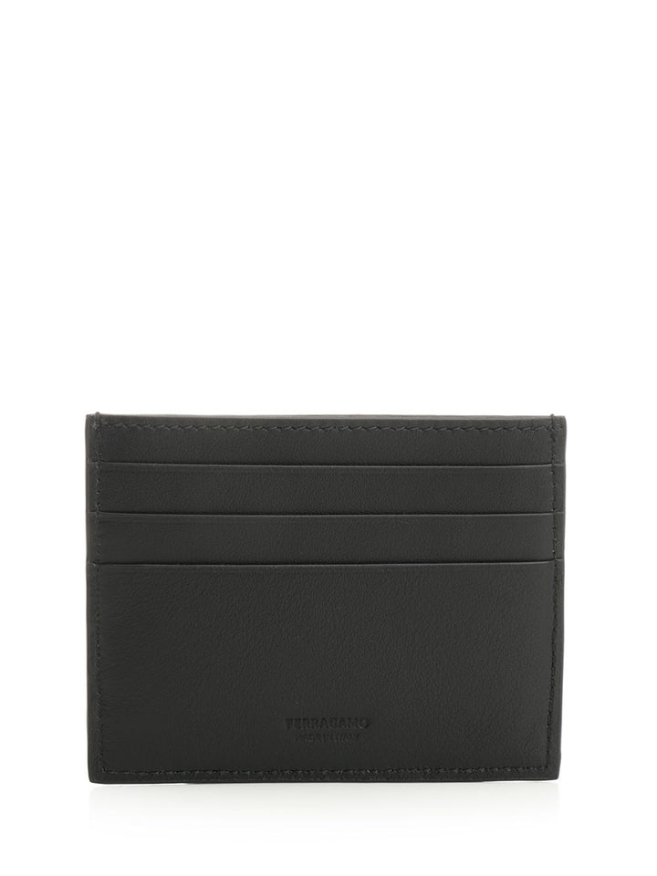 Ferragamo Leather Wallet Revival Ganc Wallets - Black | 48f58b8cfe768259645ef28bee874b8053d26b6a
