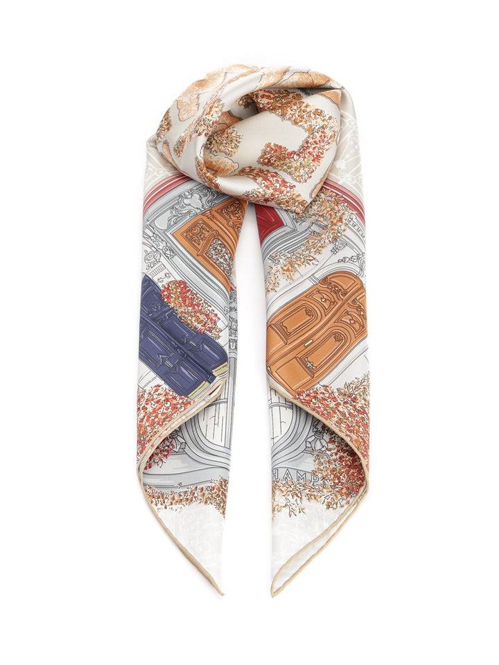Longchamp Paris Parisian Garden Scarves And Foulards - Grey | 0c6538dc616de6fe1fee96217deafcba22048a65