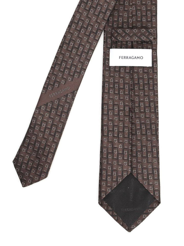 Ferragamo Silk Tie Ties And Bow Ties - Brown | a2be1875bd3796004de7b9ddade707556677a4a5