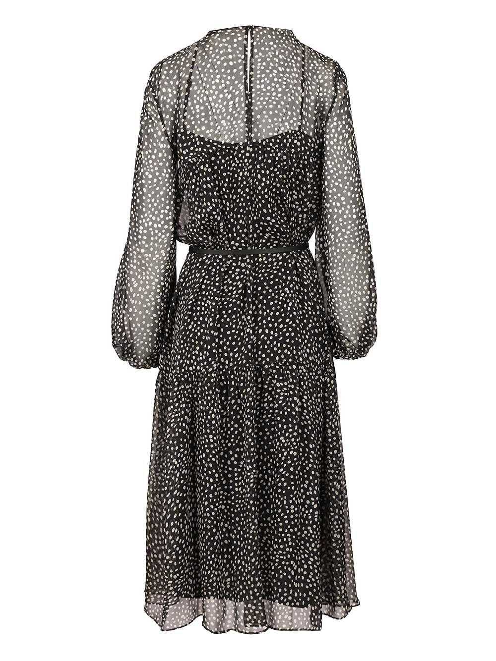 Max Mara Studio Mstcampo Silk Chiffon Belted Long Dress Dresses - Multicolor | 8504fba1c90f331b8e8ff9a171885958721dc1bc