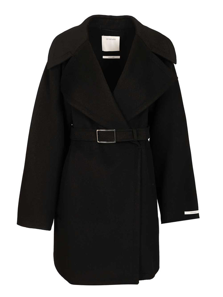 Sportmax Spxpagine  Coat Coats - Black | 8ad271f2360821b3f7a8be7e2b87029546d2ad17