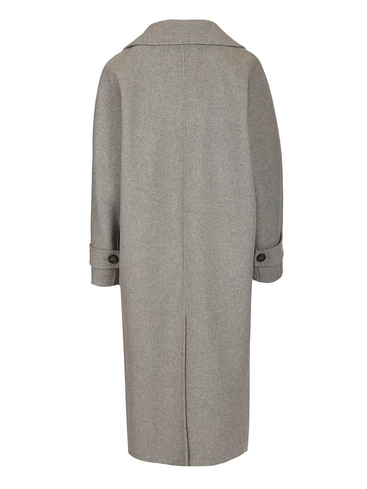 'S Max Mara Zoe Long Wool Single Breasted Coat Coats - Grey | 8511c30a50c3159f71a2b66ae6ed02b2f1959bdc