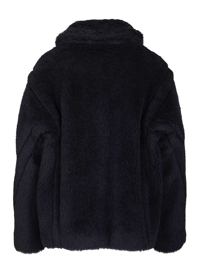 Max Mara Fuggito Short Teddy Single Breast Coat Coats - Blue | 4cdf534090983742f44887f5754e00ff1fc62df1