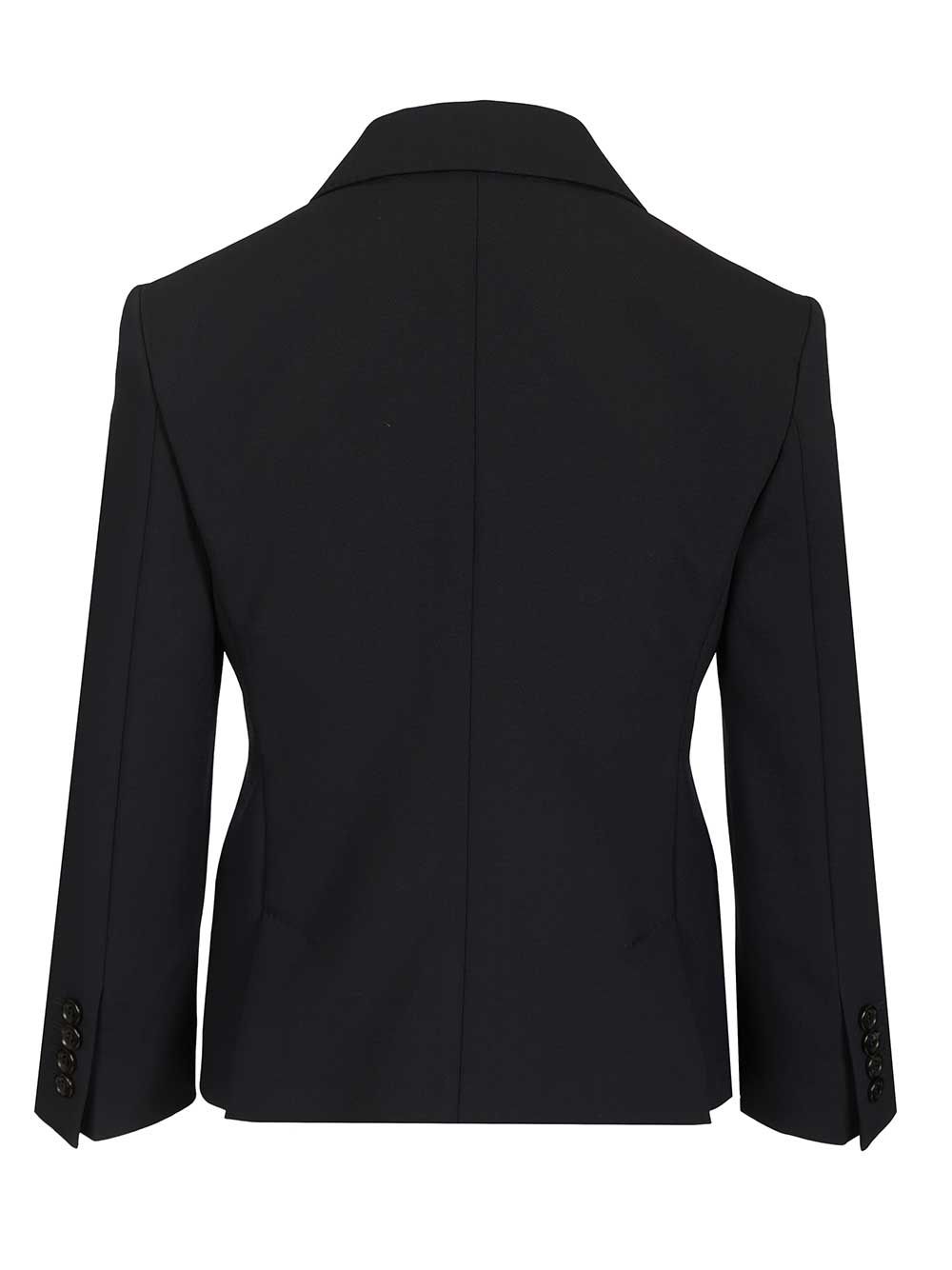 Max Mara Wool Canvas Crop Blazer Jackets - Blue | b8c90f8a4debbf1849635502ece0bb58e7d27d61
