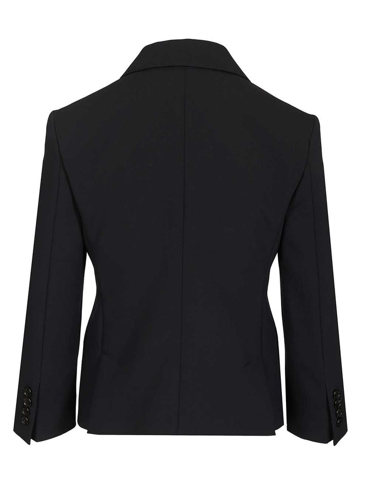 Max Mara Wool Canvas Crop Blazer Jackets - Blue | b8c90f8a4debbf1849635502ece0bb58e7d27d61