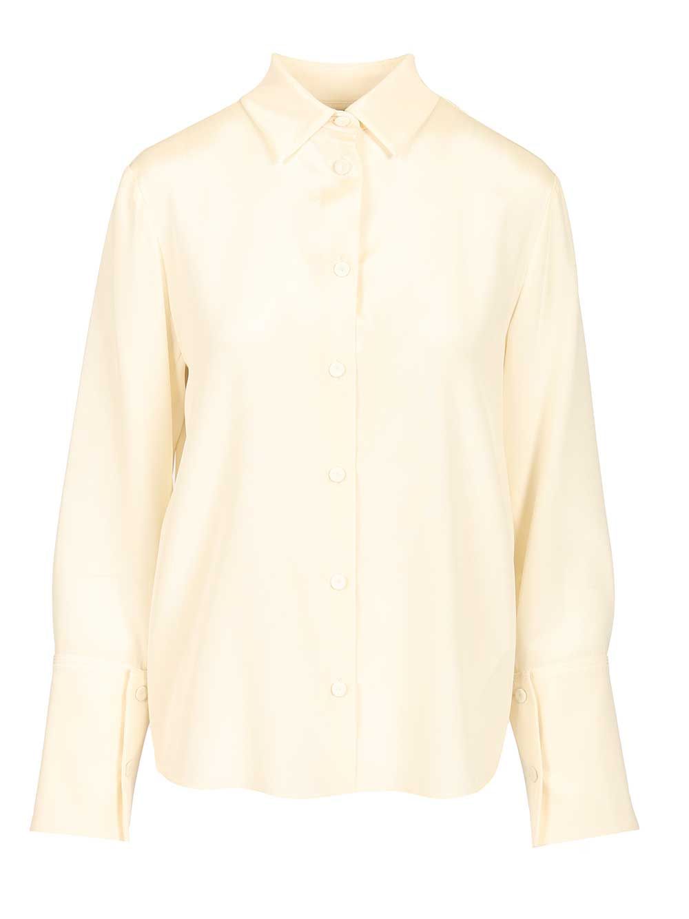 Max Mara Voliera Oversize Shirt Silk Cady Shirts - White | 27a1032ef48eea936a3f15aaf87bef2ef4671090