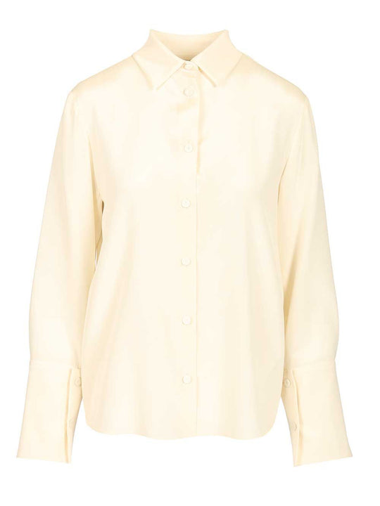 Voliera Oversize Shirt Silk Cady Shirts White