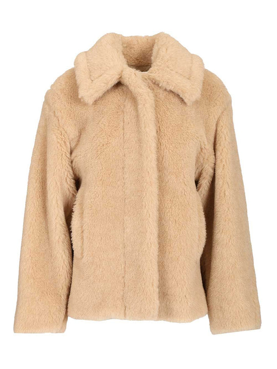 Alpaca And Wool Teddy Crop Coat Coats Beige