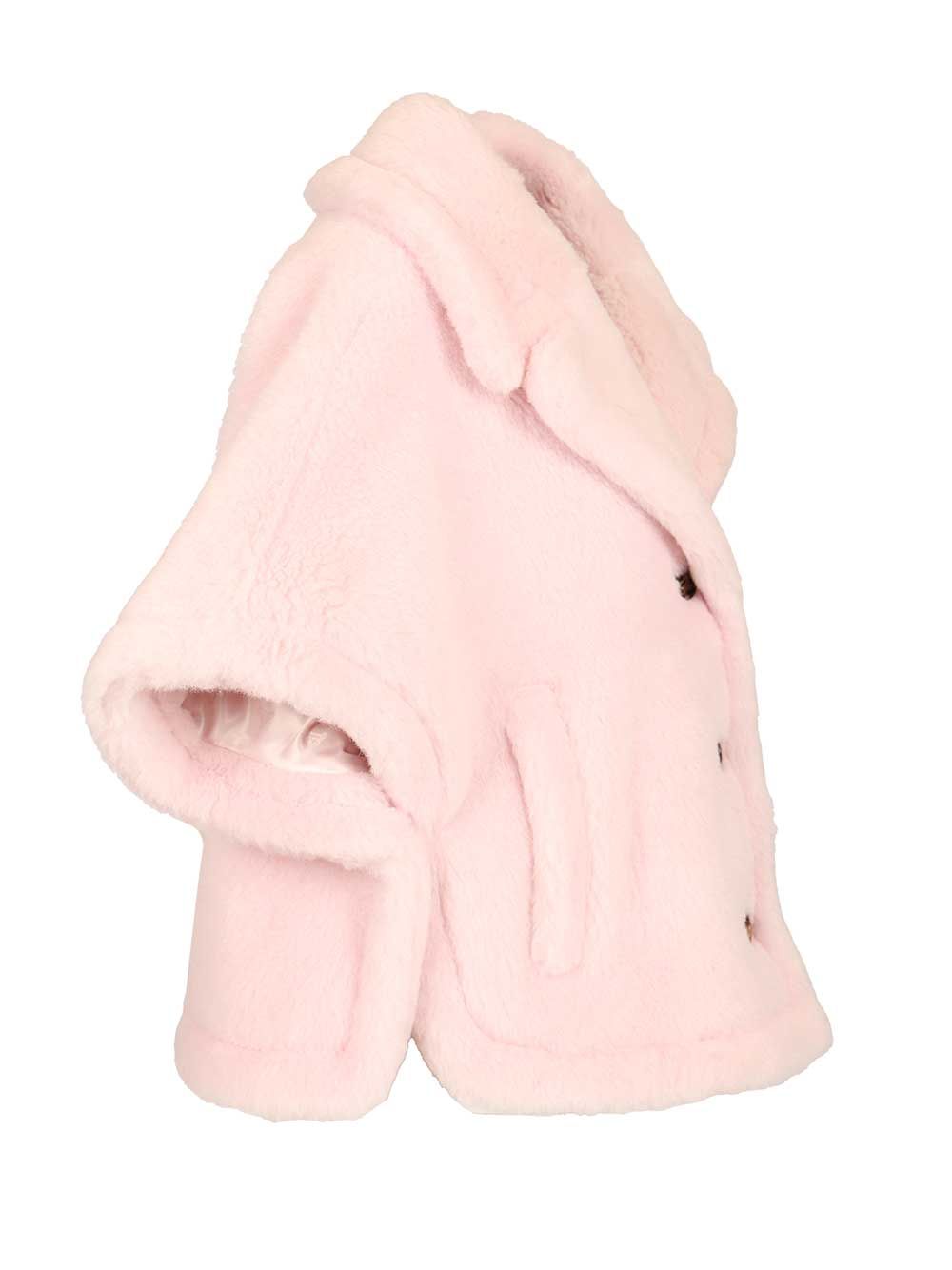 Max Mara Corvino1 Alpaca-Cashmere- Silk Teddy Cape Coats - Rose | 2f91351d2fae176c4ffec7c5fe3646005af959c3