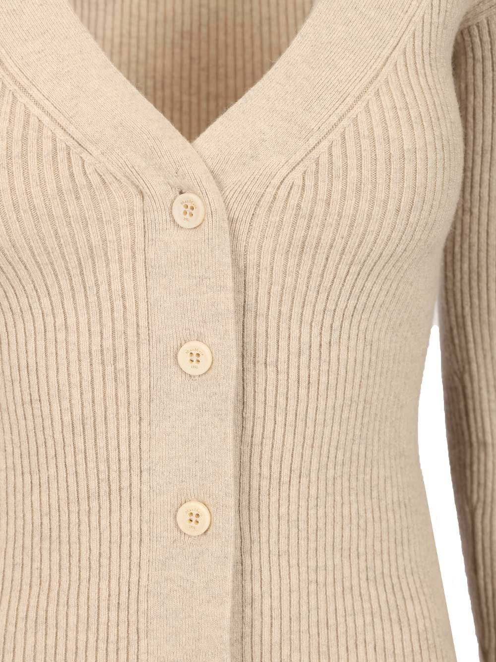 Max Mara Gioiosa Ribbed Cardigan Knitwear - Beige | a6f4fa9538eb76cbf36a349cd2adf2c54de04da4