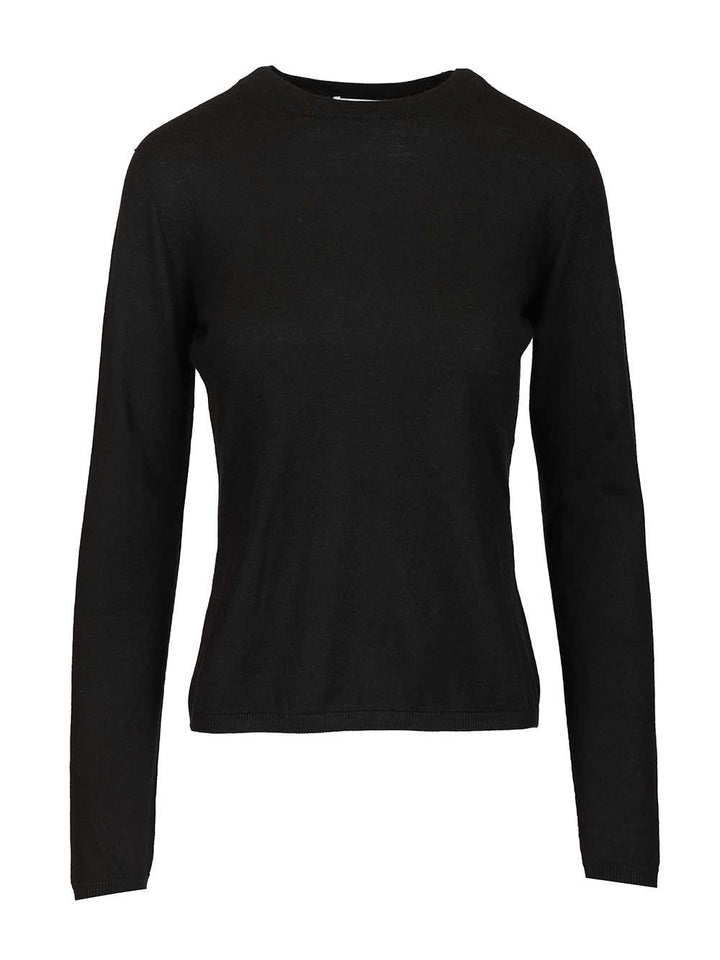 Max Mara Cashmere Crew Neck Sweater Knitwear - Black | 865f5561debea6711645f809359922d9b5519941