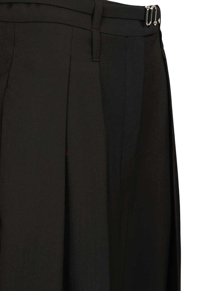 Sportmax Wide-Leg  In Stretch Wool Trousers - Black | 7f4f38c0dd2945b14b52168b0e39954ffb7a41c8
