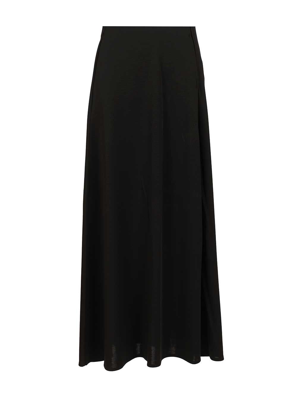 Max Mara Stilla Wool Interlock Long Skirt Skirts - Black | cd227ab704e0e24ea0b0c8569e314f2c483093a7