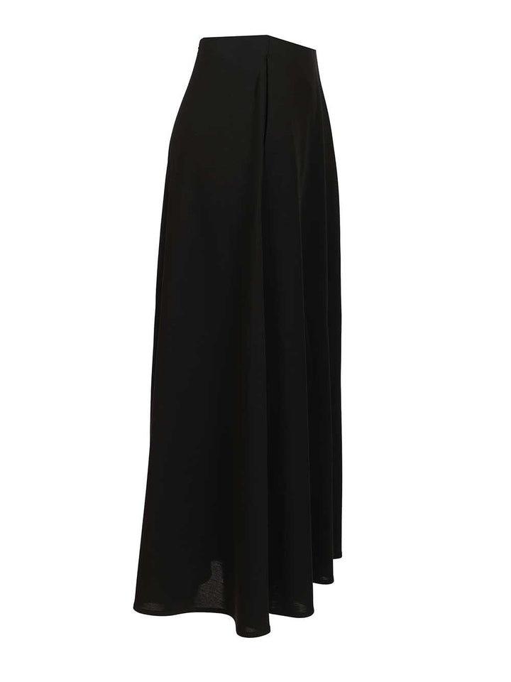 Max Mara Stilla Wool Interlock Long Skirt Skirts - Black | fb8c2d1868cb735b37b64d743cee4998fffa079b
