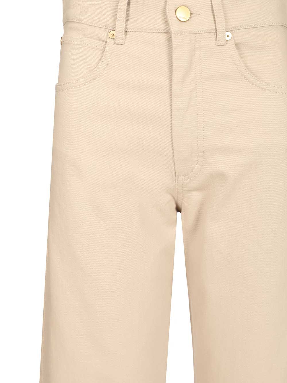 ' S Max Mara Bull Stretch Trousers Jeans - Beige | 84d8280996911274b9e2dd9f0178fc77c342225f