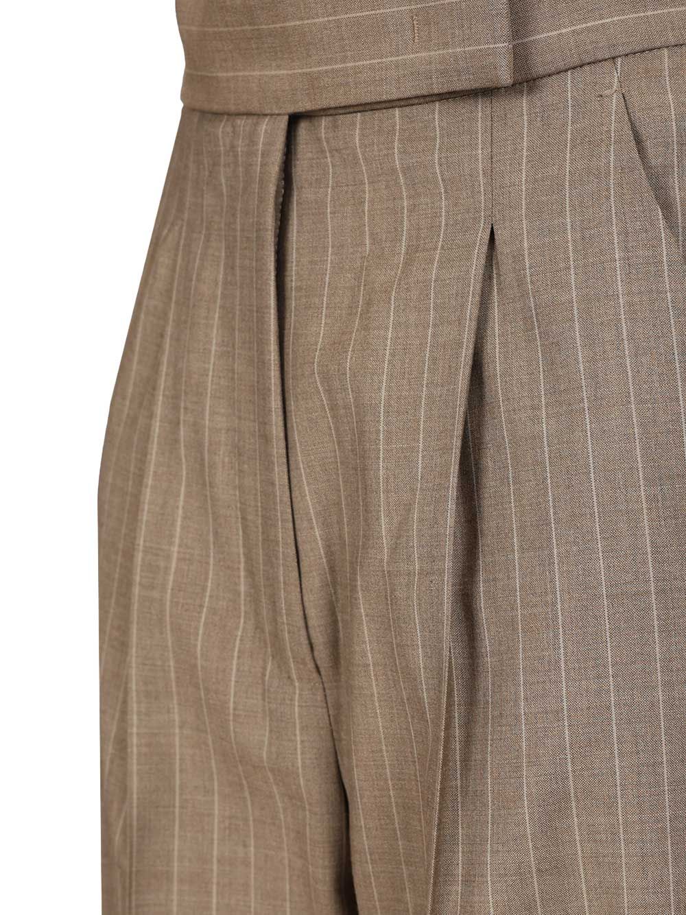 Max Mara Manetta Ankle Cuff Pinstripe Pants Trousers - Brown | 2c23ea506b6bb7048ff4a2f0c7dd508d92a5fef3