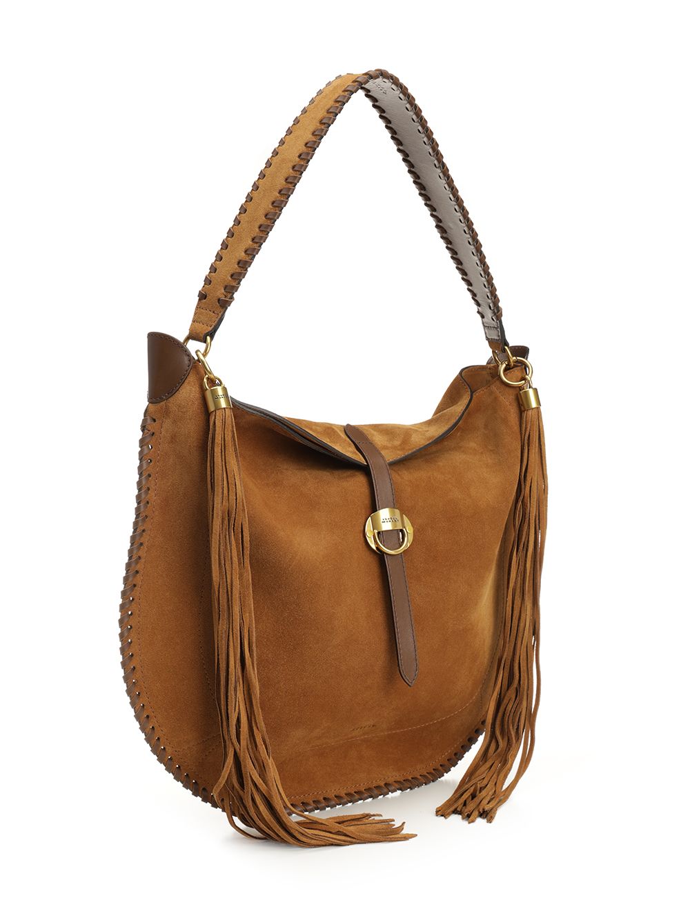 Isabel Marant Oskan Soft Folk-Gz Shoulder Bags - Brown | cce82b29e7ddea35d627f88a96d31a3e3176c348