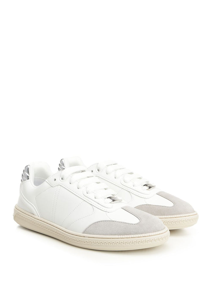 Versace Greca Court Sneakers - White | 876a4177249aade26dbf2fc06b32a94778c03cf7