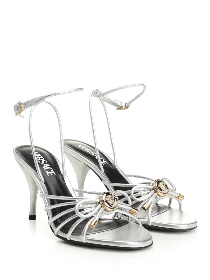 Versace Silver Leather Sandal Sandals - Silver | df02a7e83cb0e6d246e01ab3cc784878dab81951