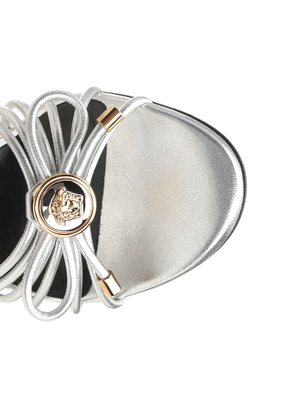 Versace Sandal T.85 Lamb Leather Sandals - Silver | e037f4e86d9e8c1e48dd9f1ad375ad9f775670b3