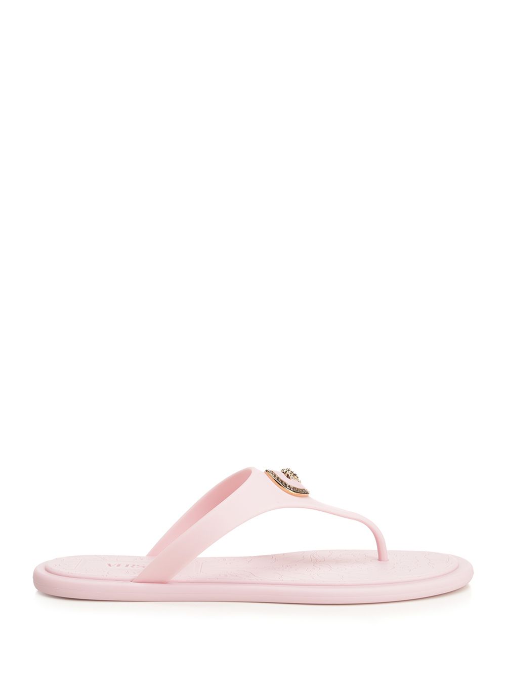 Versace Slides Rubber Sandals - Rose | 5a7bbcda566eeaa0035d32e7b0d8890b944e79a3