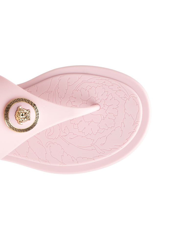 Versace Slides Rubber Sandals - Rose | 1c9f7f830b9b419ec50648b8a148fb83a4ea13b5