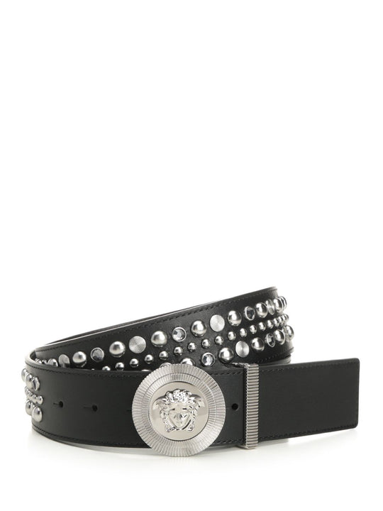 Belt H.40 Lamb Leather With Studs Belts Black