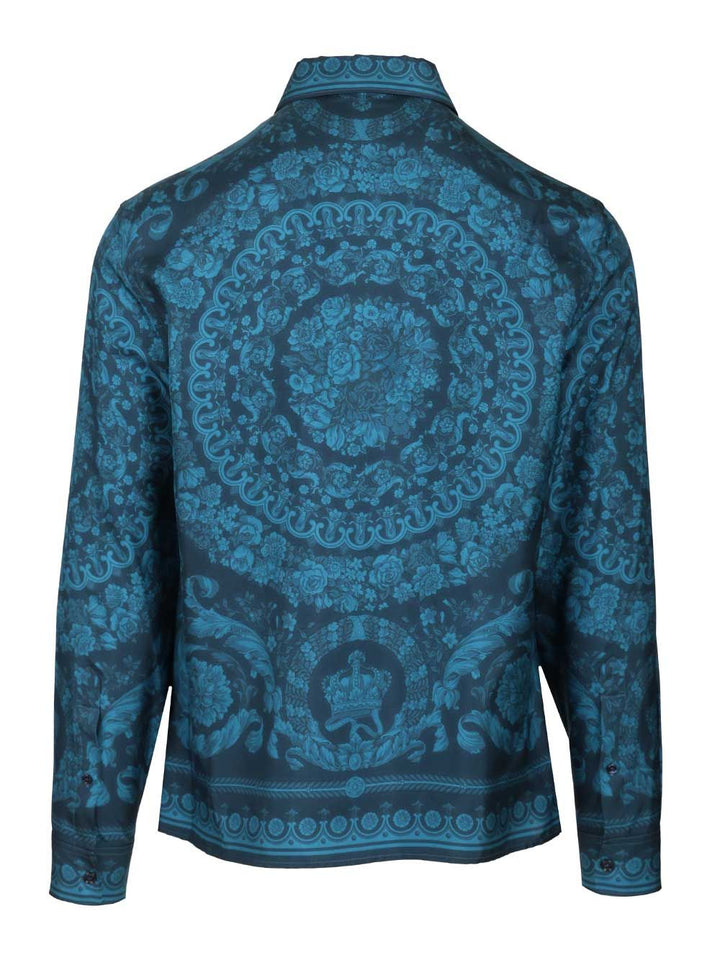 Versace Silk Shirt Shirts - Blue | 910aca5a04c5239ac798030b21cc4c2c1e252444