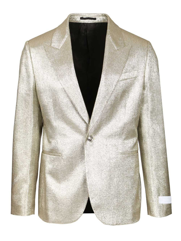 Versace Lurex Evening Blazer Jackets - Silver | a708f1a7bc3921b3b7e0ee25b4ebd79d10d712c6