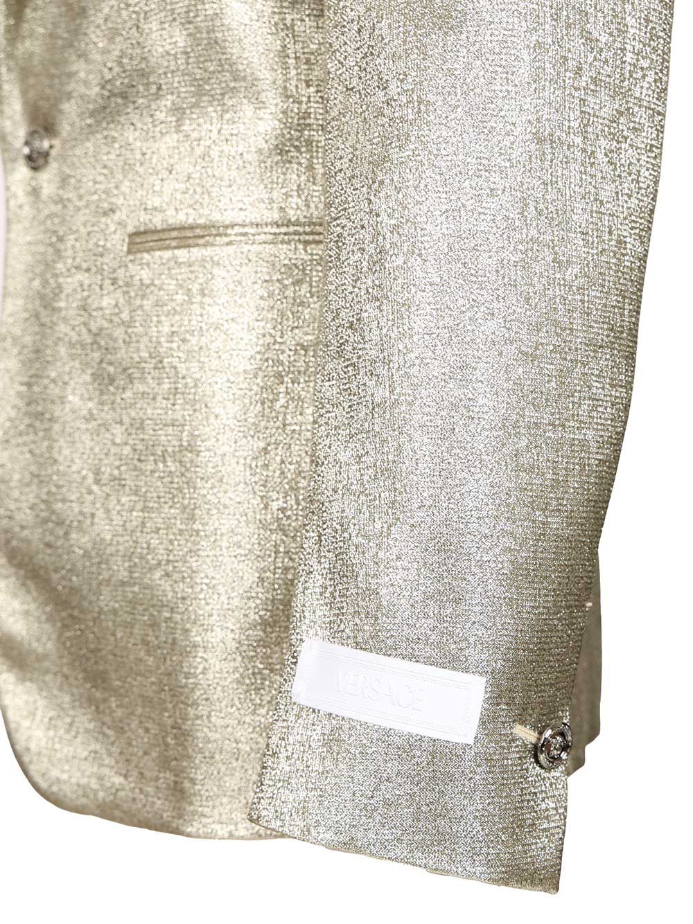 Versace Lurex Evening Blazer Jackets - Silver | 56955aef2a0681d6ab033cc68e7617e63b458ee0
