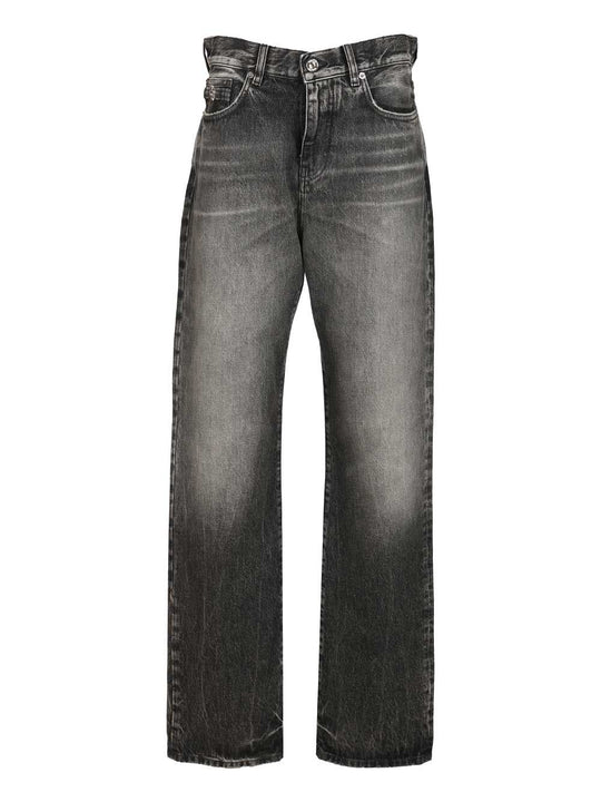 Pant Denim Denim Stone Wash Medium Grey Jeans Grey