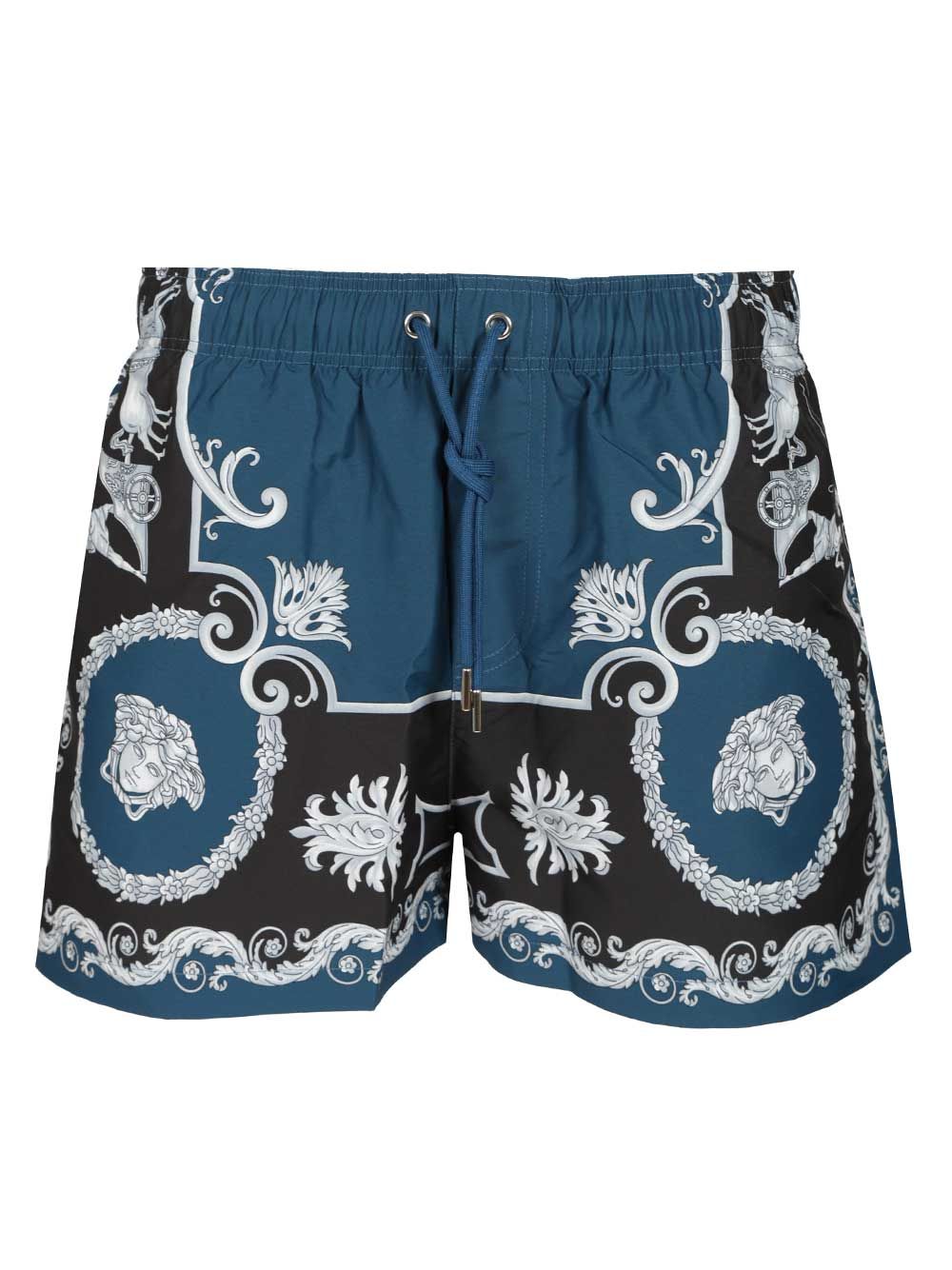 Versace Baroque Swim Shorts Swimwear - Blue | 9f6276ac78efec408e0ed4be3239d16c18774d1b
