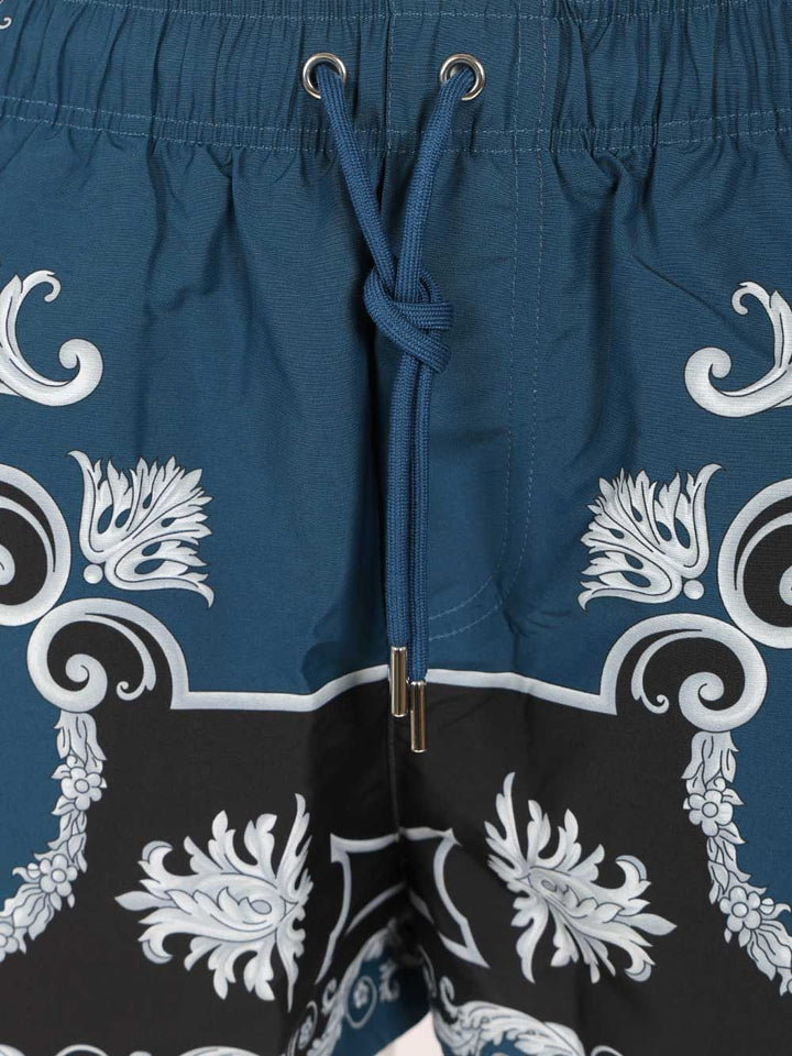 Versace Baroque Swim Shorts Swimwear - Blue | 9a85094987435565dd1fc1c6183276c10427953e