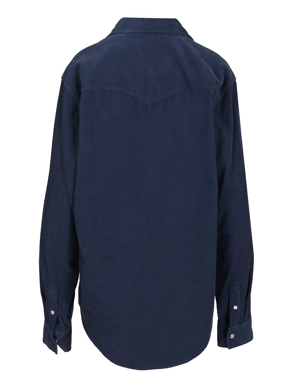 Marant Vasco Shirts - Blue | b39247c73adb07cdd26bbb297fb2bb184dcec500