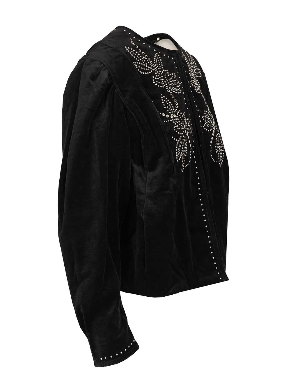 Isabel Marant Velvet Jacket With Studs Shirts - Black | 82cde7c22dfe7450c5f39cc451a4431fe5ded878