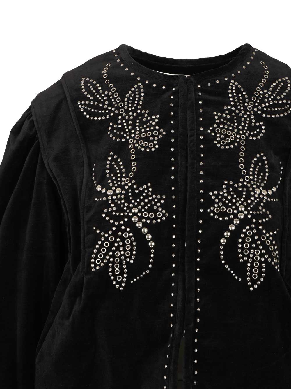 Isabel Marant Studded Velvet Blouse Shirts - Black | b9b14a0a4631273a5141983ab68e63cddd3a4c76