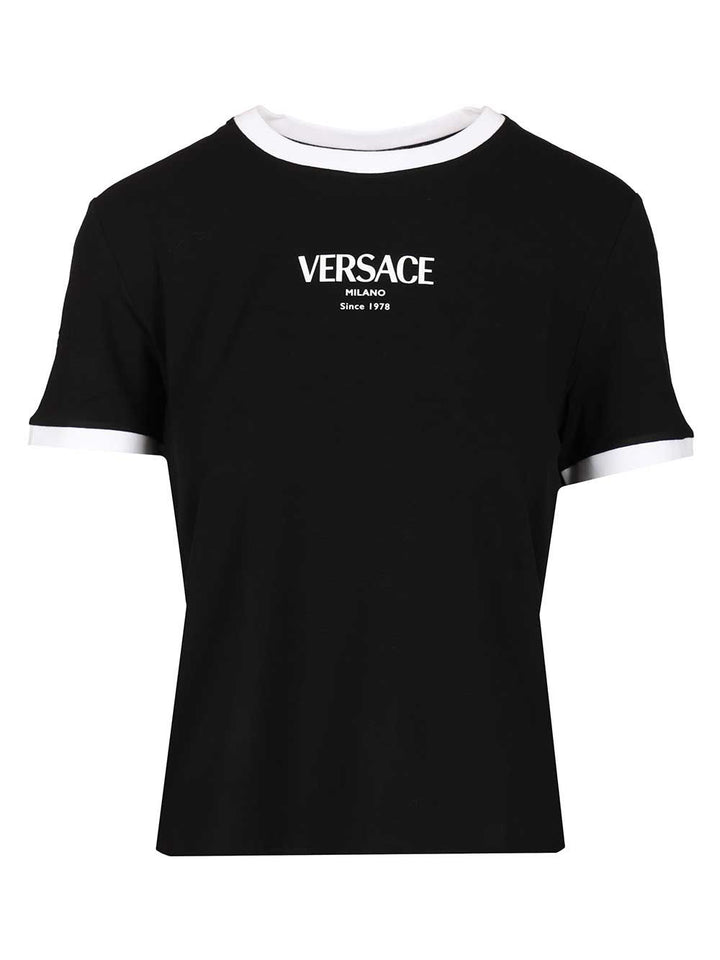 Versace Stretch Jersey T-Shirt - Black | e2f77bf90e674fbb3fc679502a239c728ef4ae4f