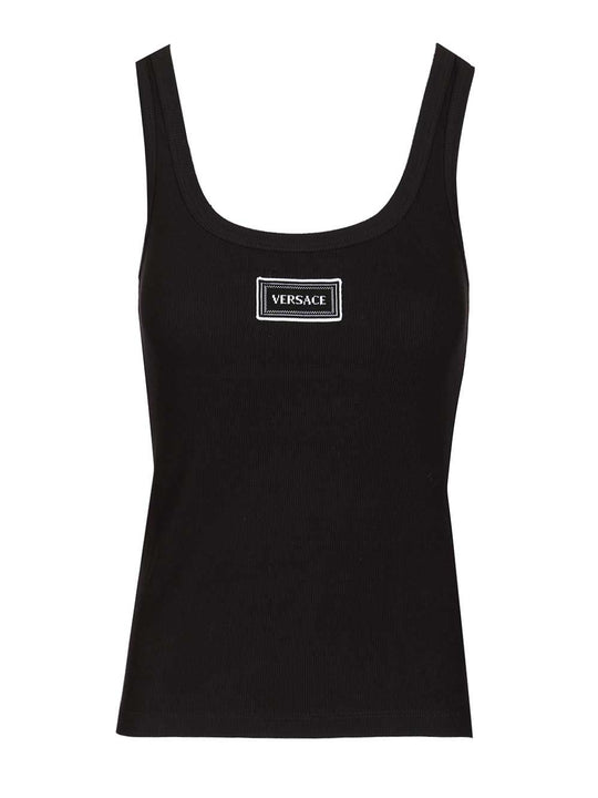 Tank Top Gots Cotton Rib Stretch Tops Black
