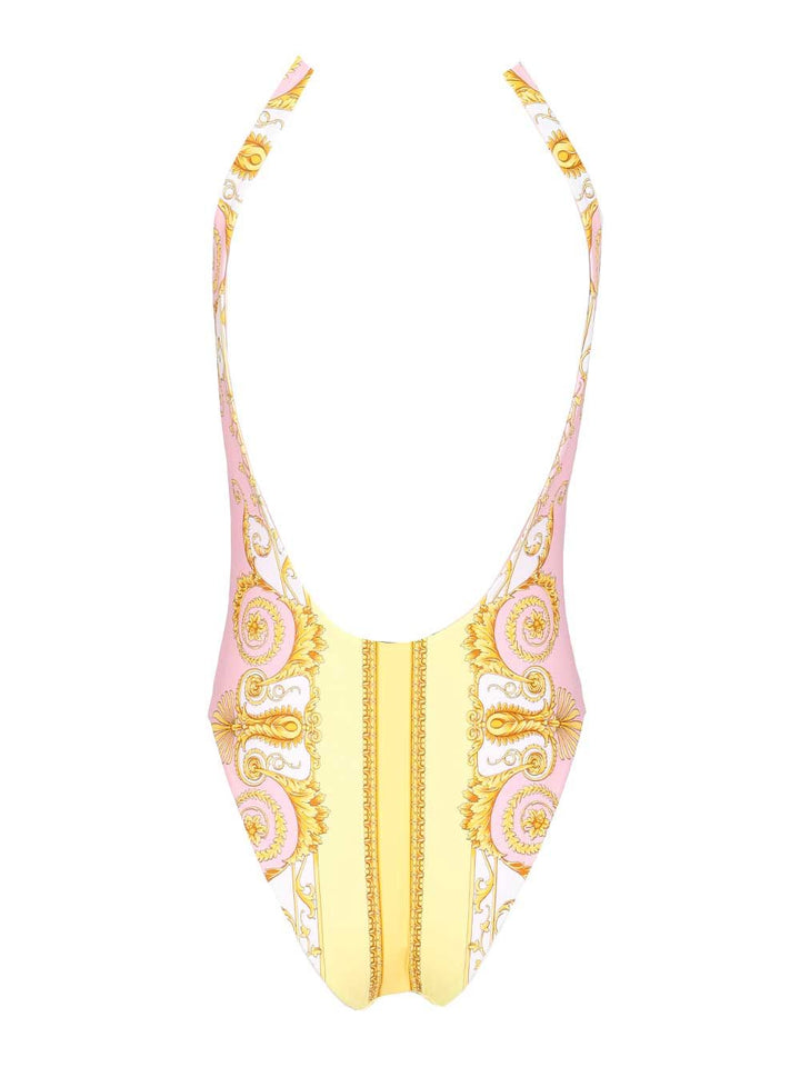 Versace One-Piece Swimsuit With Baroque Spring Print Swimwear - Rose | 719d4aa708f394ba0951d9d4b1a8b4f535be59f2