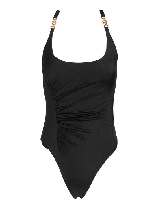 Lycra One-Piece Swimsuit Swimwear Black