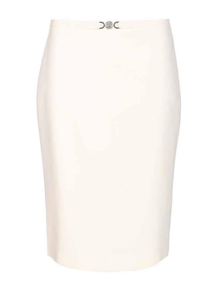 Versace Skirt Responsible Light Weight Double Wool Crepe Skirts - White | 080115fe21285e58e4c3af98cba5414a5494fb01