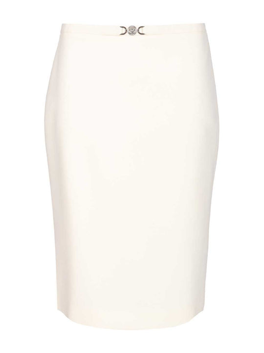 Skirt Responsible Light Weight Double Wool Crepe Skirts White