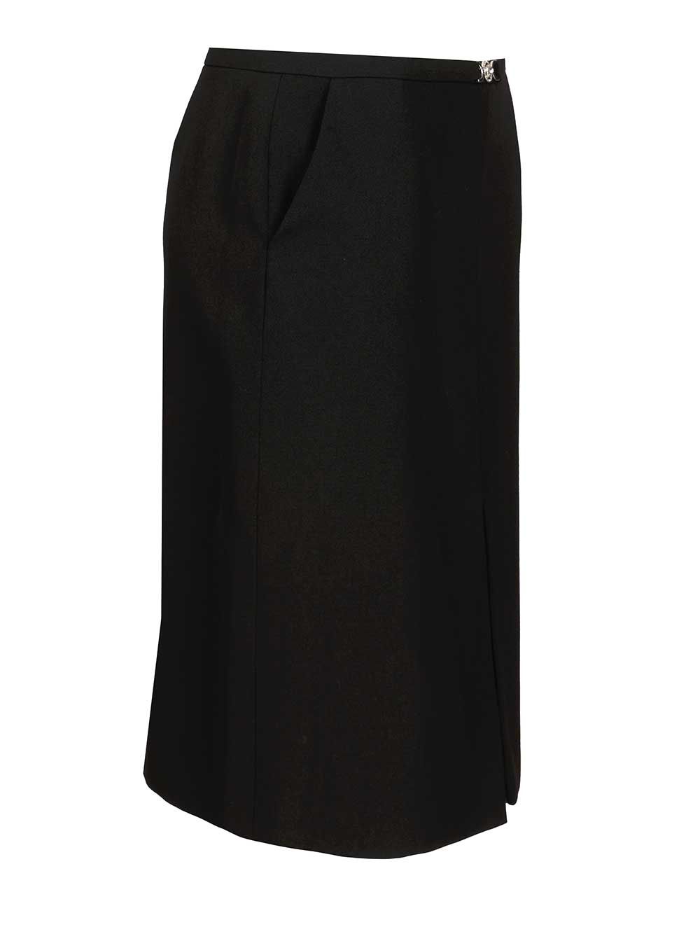 Versace Skirt Responsible Wool Grain Di Poudre Softer Hand Skirts - Black | f07516cec82cfa245cf7d27afa26b91feffaacc9