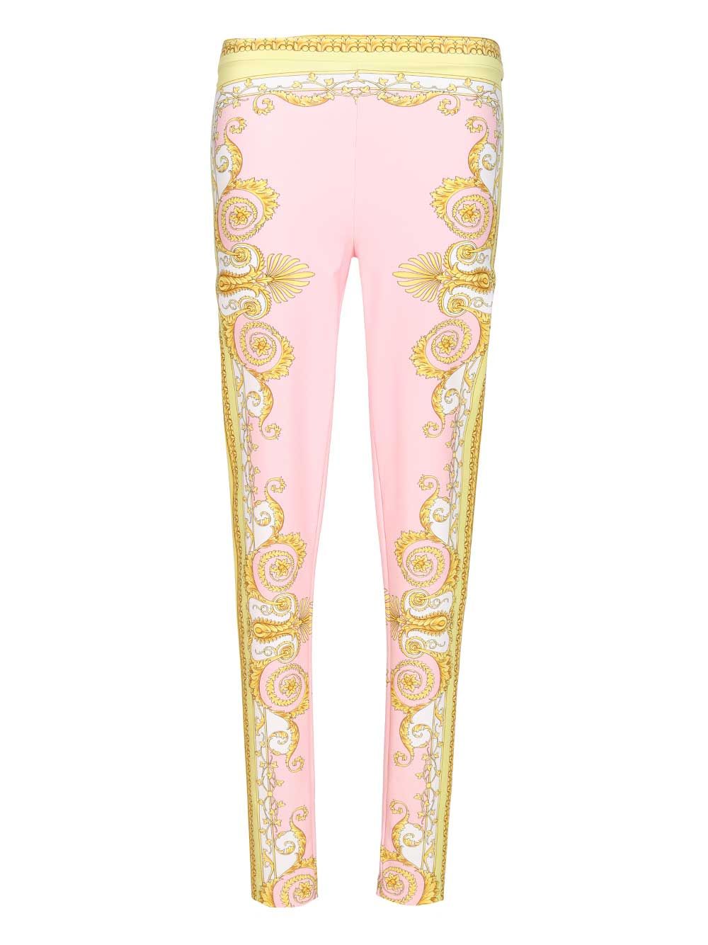 Versace Leggings Stampati Primavera Barocco Trousers - Rose | 7131082a33ac8b4f0d236f0b1282fab65d9b4c0f